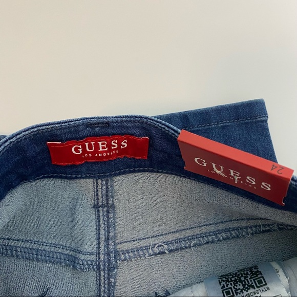 Women’s Guess denim gems high rise skinny jeans - Picture 12 of 13